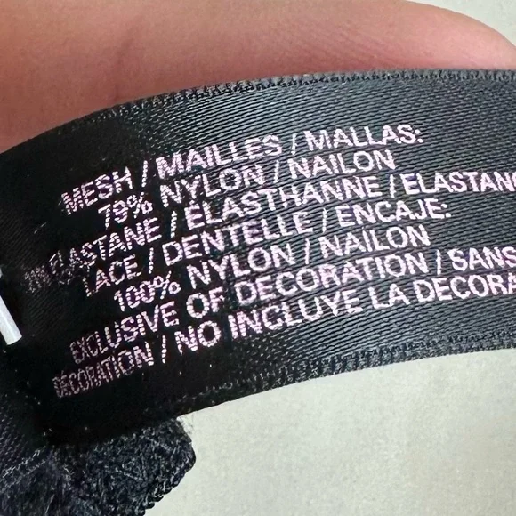 Victorias Secret 34D Black Lace Underwire Sexy Lingerie Teddy Garter Clip Dress - Picture 12 of 12